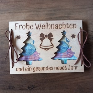 Regalo de dinero de Navidad con texto deseado 48 fuentes / Regalo de Navidad / Tarjeta de regalo / Tarjeta de Navidad / Embalaje de regalo / Tarjeta de dinero