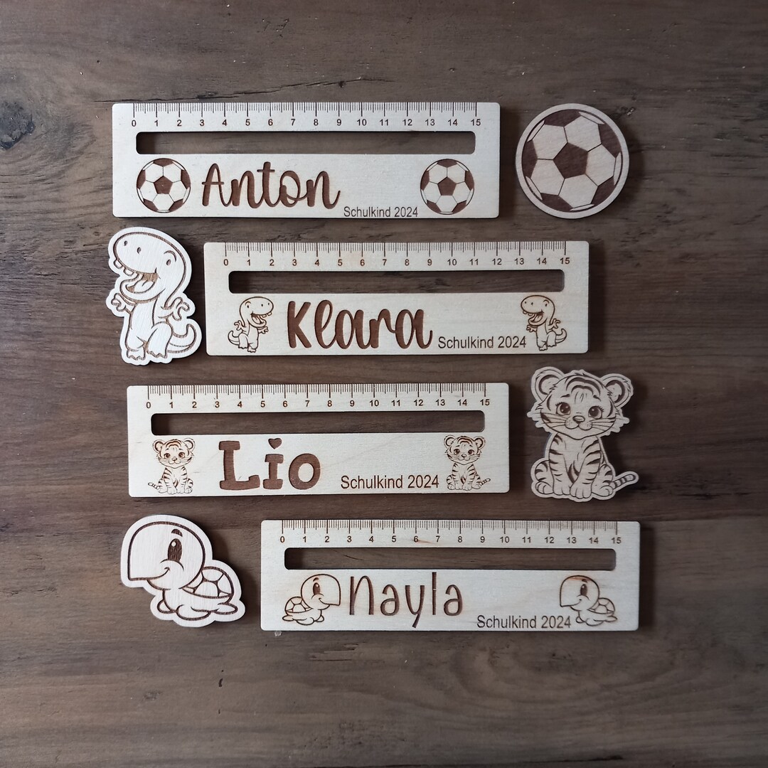 Reading Aid With Ruler With Name or Desired Text and Motif ...