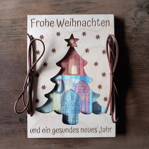 Geldgeschenk Weihnachten mit Wunschtext 48 Schriften / Weihnachtsgeschenk / Geschenkkarte / Weihnachtskarte / Geschenkverpackung / Geldkarte