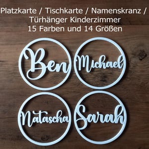 Segnaposto matrimonio / segnaposto / segnaposto / decorazione tavolo / porta cameretta bambini / cartello porta 14 misure e 15 colori dalla stampante 3D