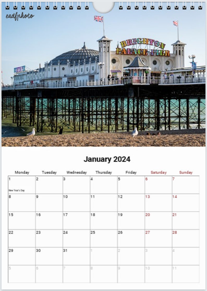 This is Brighton & Hove Calendar 2024 by eadfphoto Etsy