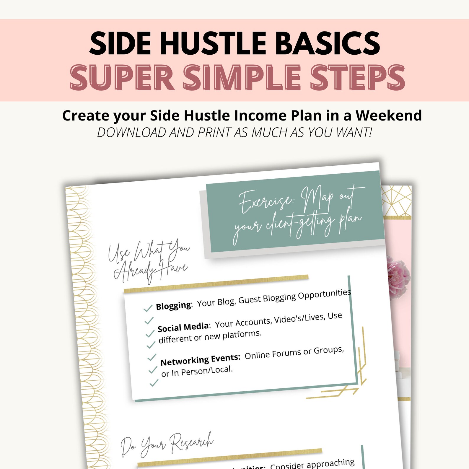 Side Hustle Planner, Side Hustle Planner, Online Business