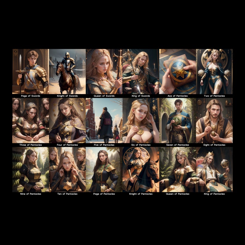 Divine Whispers Journey of the Soul Connection Tarot Print at Home 78 Images 4 Sizes 1 Ebook 18