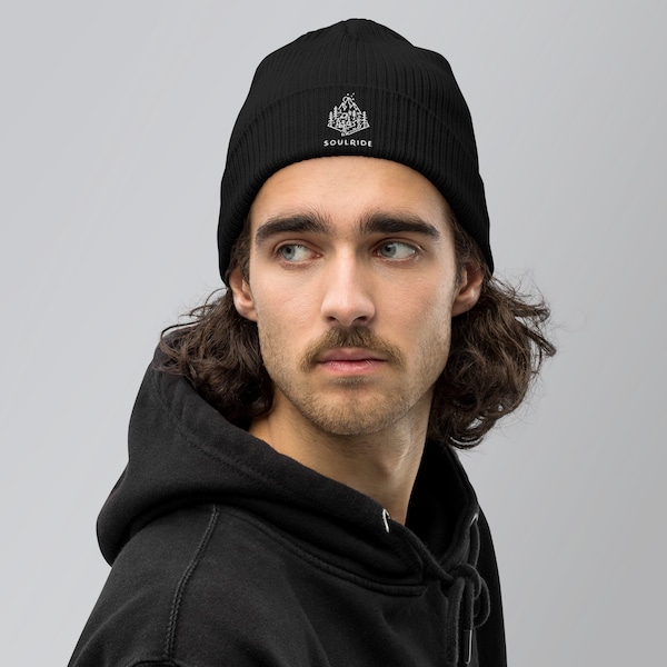 Gerippte Bio-Beanie