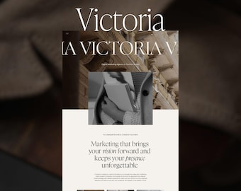 Showit Website Template: Luxury Editorial Modern Design for Digital Marketers & Social Media Managers
