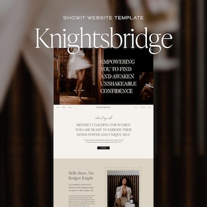 Showit Website Template: Dark Editorial Design for Coaches