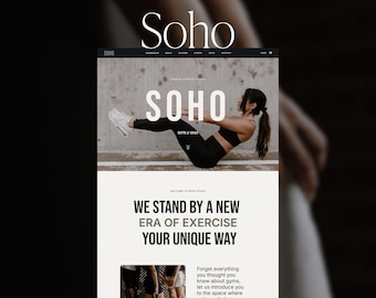 Showit Website Template: Bold Design for Fitness Studios, Gyms & Personal Trainers