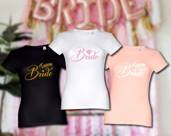 T-shirt personnalisé BRIDE et TEAM BRIDE