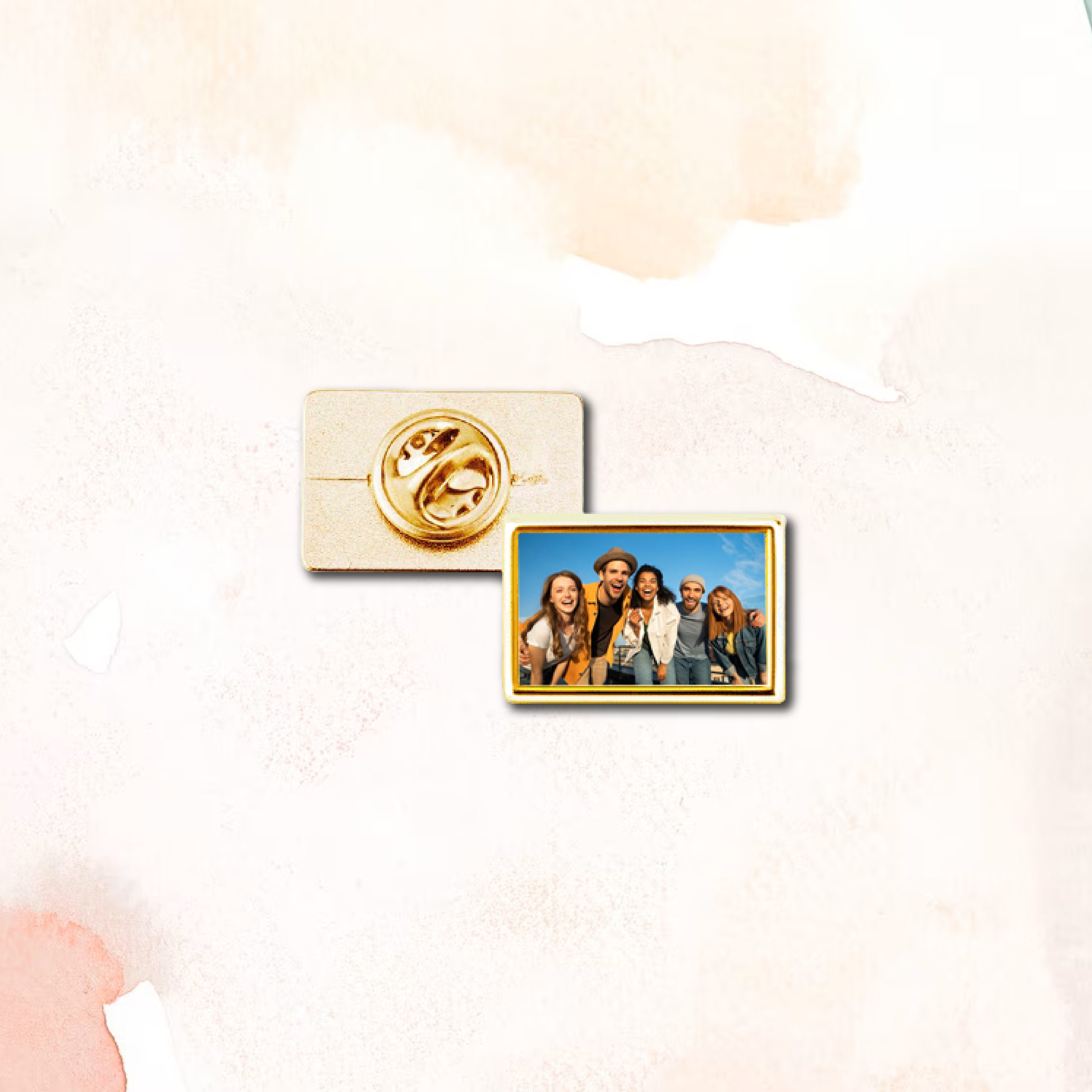 Rectangular Pins Custom Rectangle PIN With Photo - Etsy