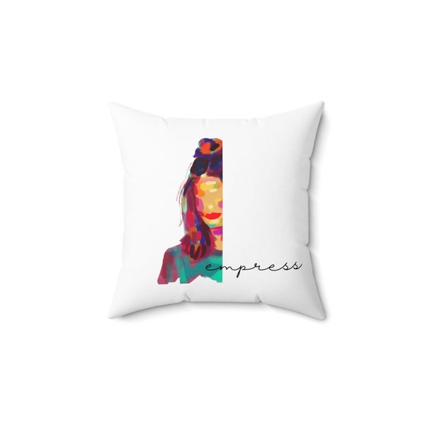 Feminine "Empress" Cushion - Recycled Polyester Pillow - Stylish Home & Bedroom Decor - Gift for Her - Birthday Gift Ideas - Mother Day Gift