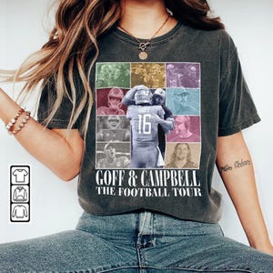 T-shirt Dan Campbell Jared Goff Era Comfort Color, produit dérivé de l'équipe de football de Detroit
