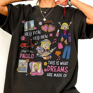 Lizzie McGuire Adventure Esto es de lo que están hechos los sueños Camiseta de dibujos animados vintage Comfort Color