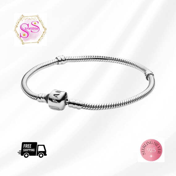 Bracelet Sterling Silver 925 Snake Chain - Etsy