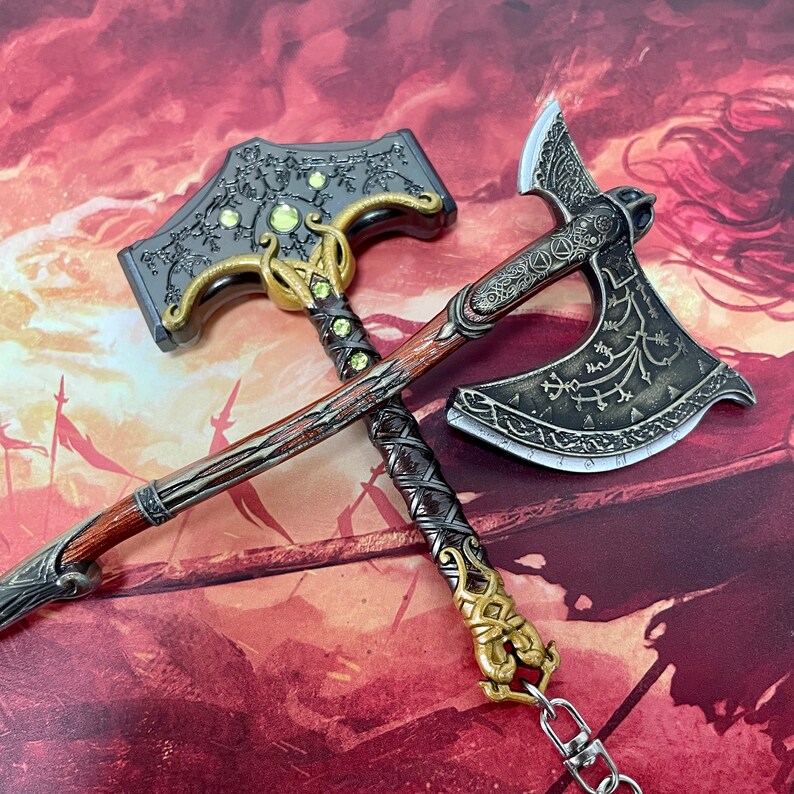 God of War Ragnarok Thor's Hammer Keychain Krato's Etsy Canada