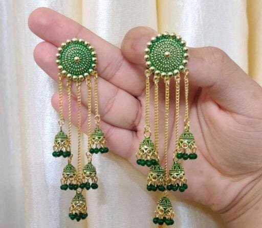 Jhumka with latkan cheap