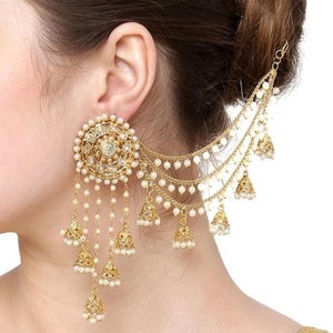 Bahubali Gold Plated Earrings, Jhumka Earrings, Bollywood Earrings, Ethnic Earrings, Casual Wear Earrings, Afghani Earrings, Chandbaliya