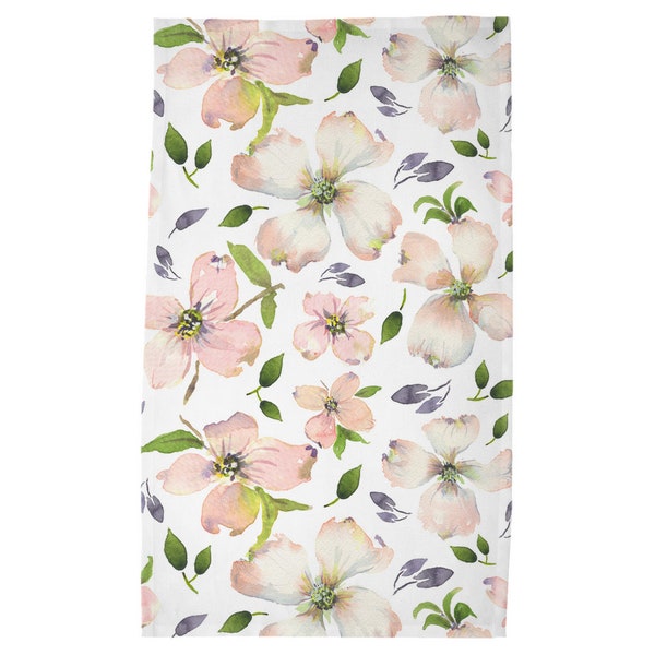 Dogwood Tea Towels | Housewarming Gift | Floral Kitchen Towel | Farmhouse Kitchen | Wedding Gift | Botanical Tea Towel | Kitchen Hand Towel