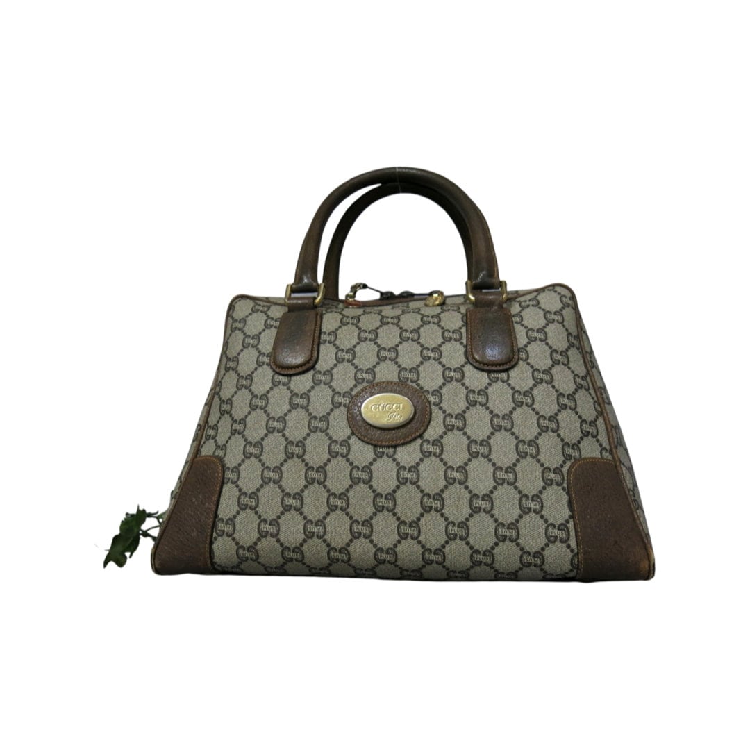 GUCCI Bag. Gucci Vintage Unisex Monogram Dark Blue / Navy Double