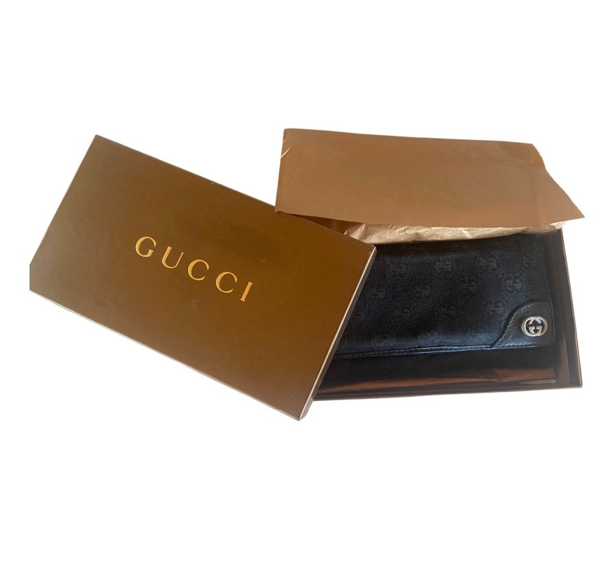 Gucci Vintage black money clip wallet Leather ref.757460 - Joli Closet