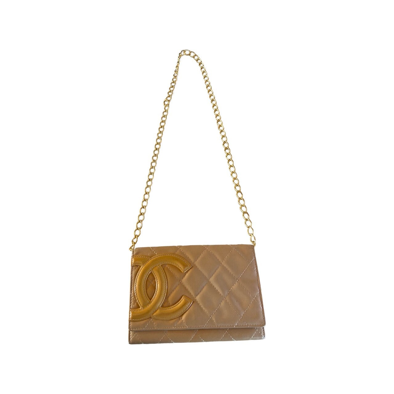 Milk Brown Chanel Gold Coin Bag Chanel CC Shopping Tote Bag - Shop