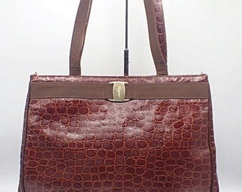 Salvatore Ferragamo Authentic Vintage Tote Bag.