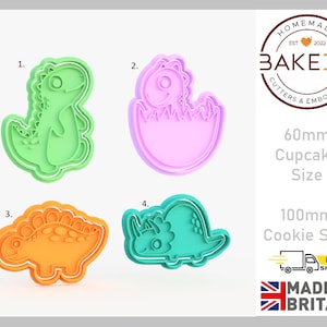 Cute Dinosaur Cookie Cutters