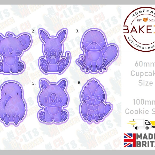 Australian Animal Cookie Cutter Etsy
