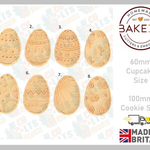 Decorated Easter Egg Cookie Cutters