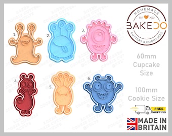 Cute, Funny Monsters Cookie Cutters