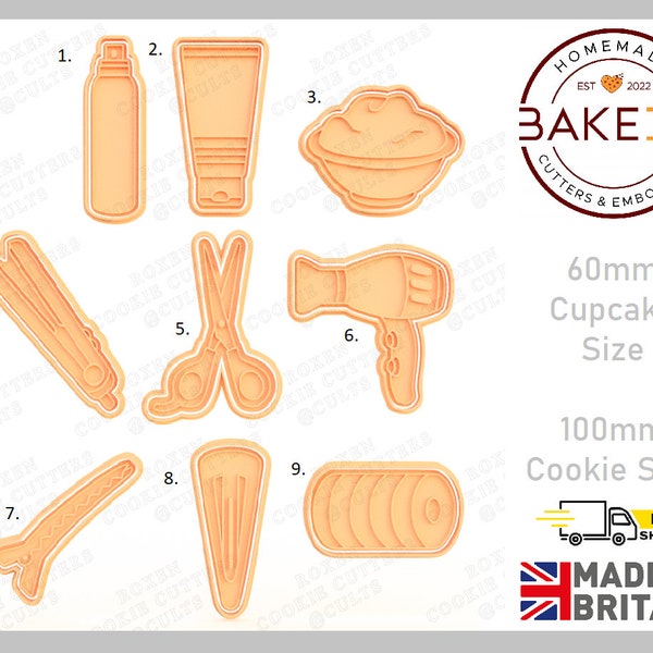 Hairdressing Salon Cookie Cutters