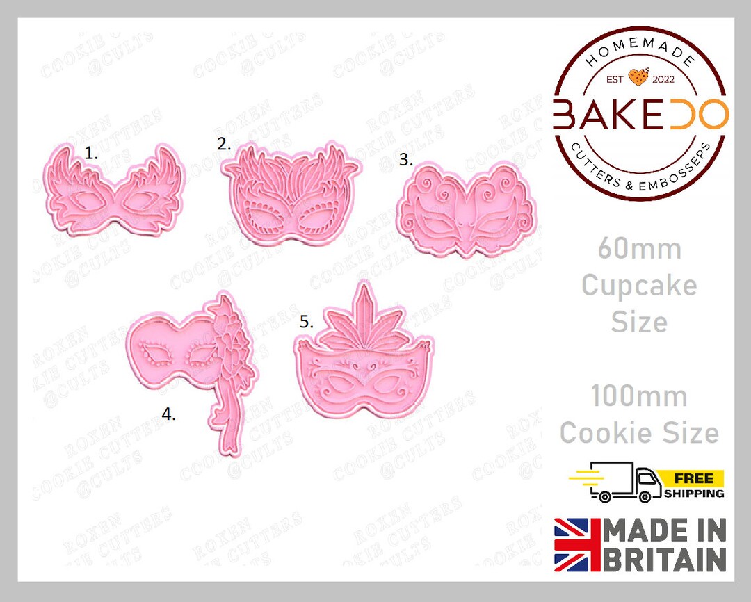 Theater mask cookie cutter - La Boîte à Cookies