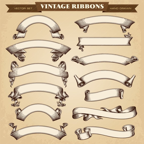 Vintage ribbon banners Stock Vector by ©nataliahubbert 43418943