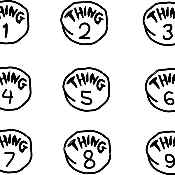 Thing 1 Thing 2 SVG Cut File,Thing Svg File for Cricut,Thing Mom Svg,Thing Dad Svg,With Editable Esign Cut File, Cricut,Png,Silhouette Cameo