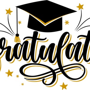 Gefeliciteerd Grad SVG, klasse van 2022 SVG, afstuderen shirt SVG, senioren 2022 clipart
