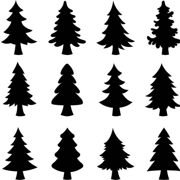 20, Pine Tree SVG,DXF,Christmas Tree,Spruce,Cut File,Tree Bundle,Nature,Trees,PNG,Cricut,Silhouette,Commercial use,Instant download_CF192