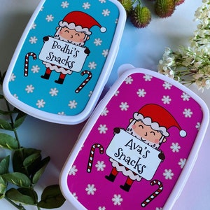 Personalised Santa Kids Christmas Snack boxes