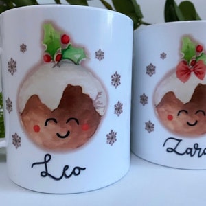 Tazas irrompibles para niños con pudín de Navidad