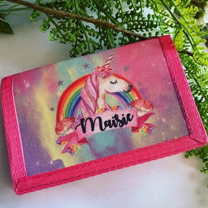 Kinder personalisierte Einhorn Geldbörsen