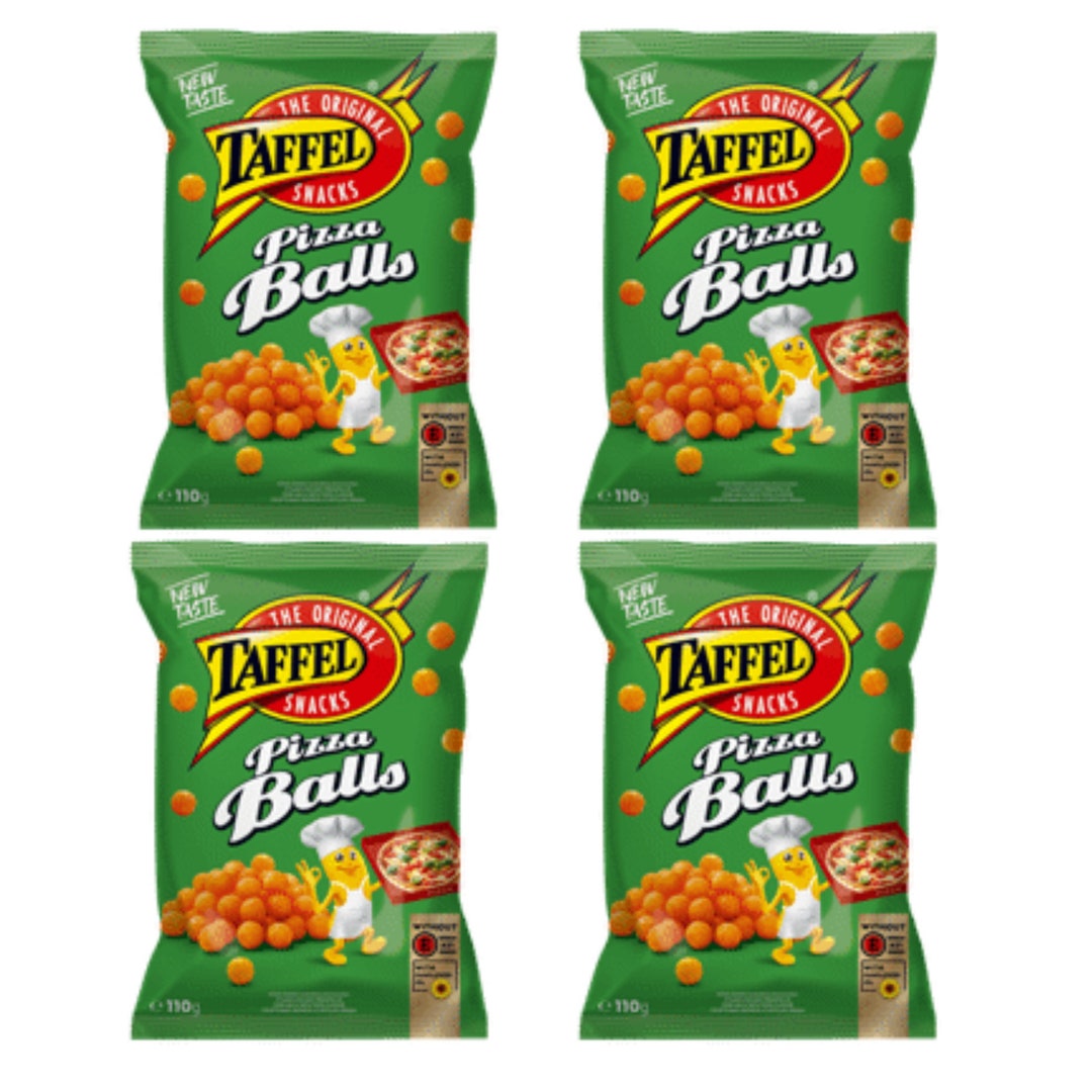 4 X Taffel Pizza Balls Snack Crisps 130g 4.6oz Etsy