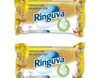 2 x Natural Laundry soap RINGUVA for Baby Kids Clothes, Sensitive Allergic Skin, 150g 5.29oz each