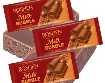 3x Burbujas de leche con chocolate y leche, 80 g 2,82 oz. cada