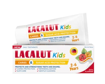 Dentifricio per bambini LACALUT KIDS (da 2 a 6 anni), 55 ml