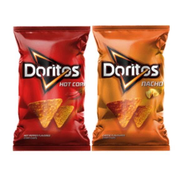 2 X DORITOS Corn Chips Snacks Mix Hot Corn Nacho Flavors Etsy