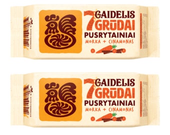 2 x Galletas GAIDELIS 7 GRANOS con zanahoria y canela, 160 g / Galletas veganas