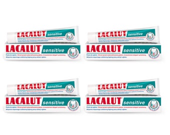 4 x Lacalut SENSITIVE Tandpasta vermindert de gevoeligheid van de tanden 75 ml