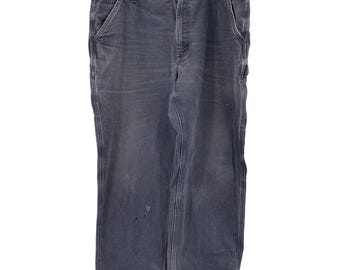 Pantalones de trabajo Carhartt vintage de color gris para hombre, talla B11, 43 x 30