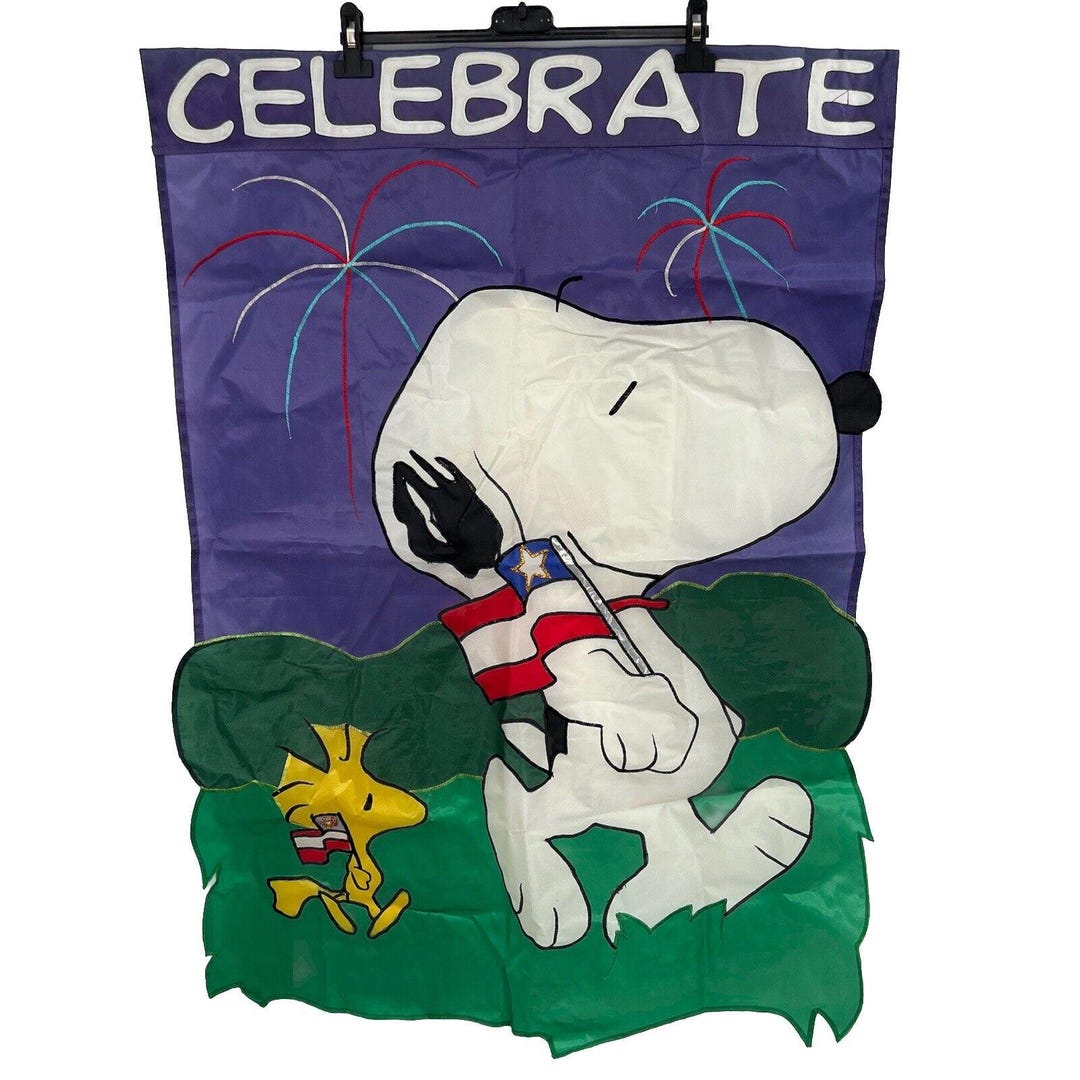 Vintage Peanuts Snoopy & Woodstock Celebrate 4th of July American ...