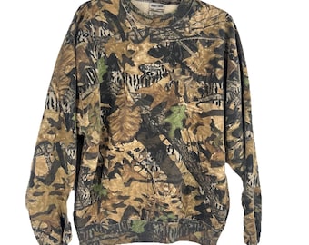 Vintage Jerzees Outdoors Advantage Camo Sweatshirt Men's Large 90s Made In USA