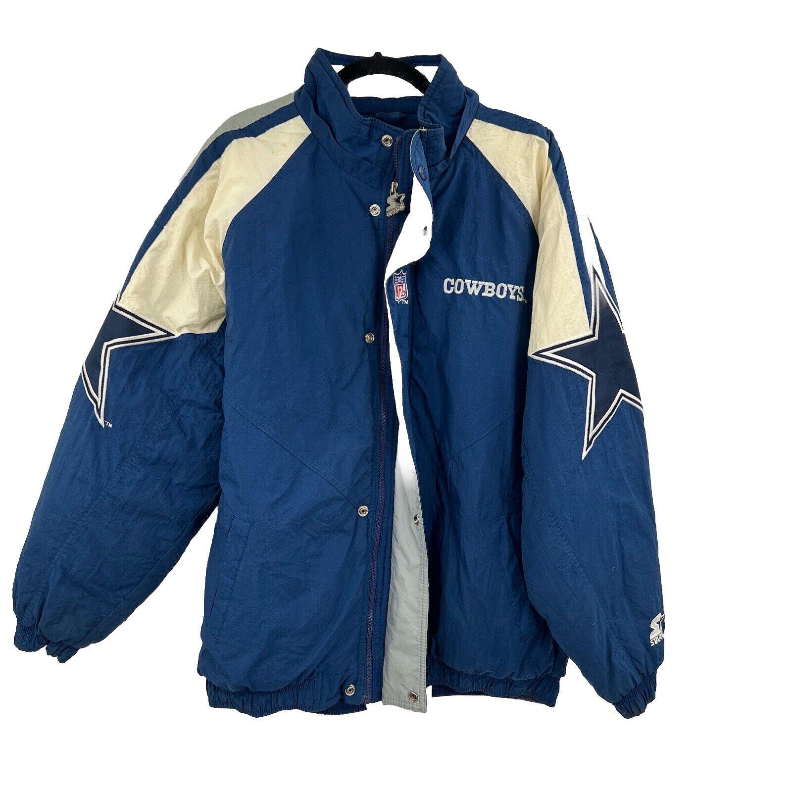 Cowboys Starter Jacket Dallas Cowboys Trench Coat Vintage 90s