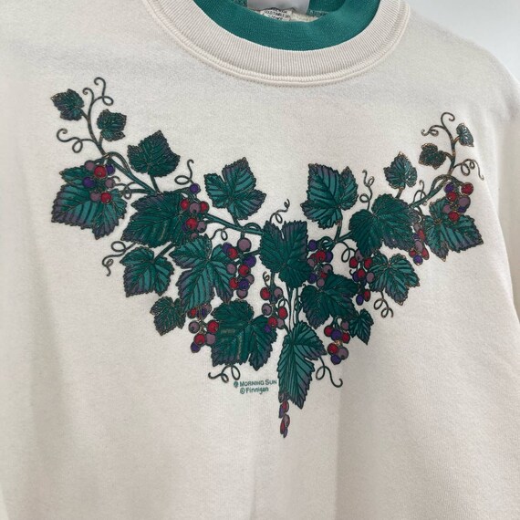 Vintage 90s Granny Ivy Botanical Sweatshirt Women… - image 3
